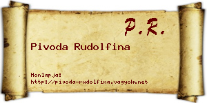 Pivoda Rudolfina névjegykártya
